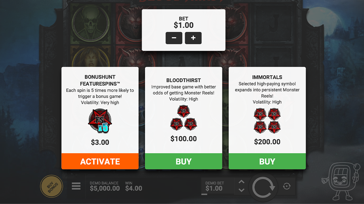 bloodthirst slot bonus buys