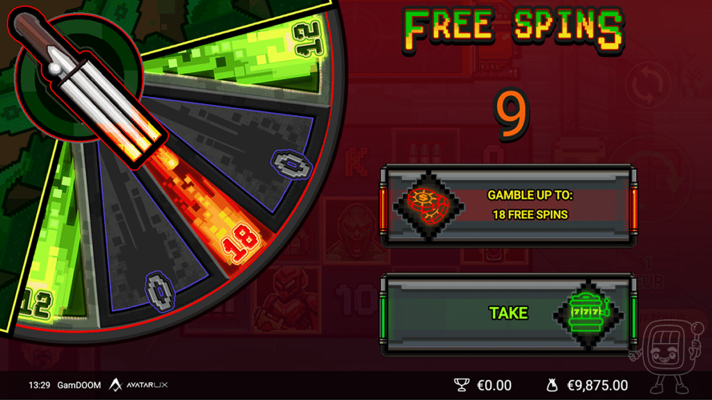 gamdoom bonus gamble feature