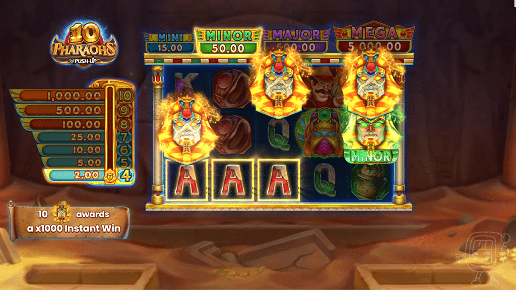 10 pharaohs slot gameplay