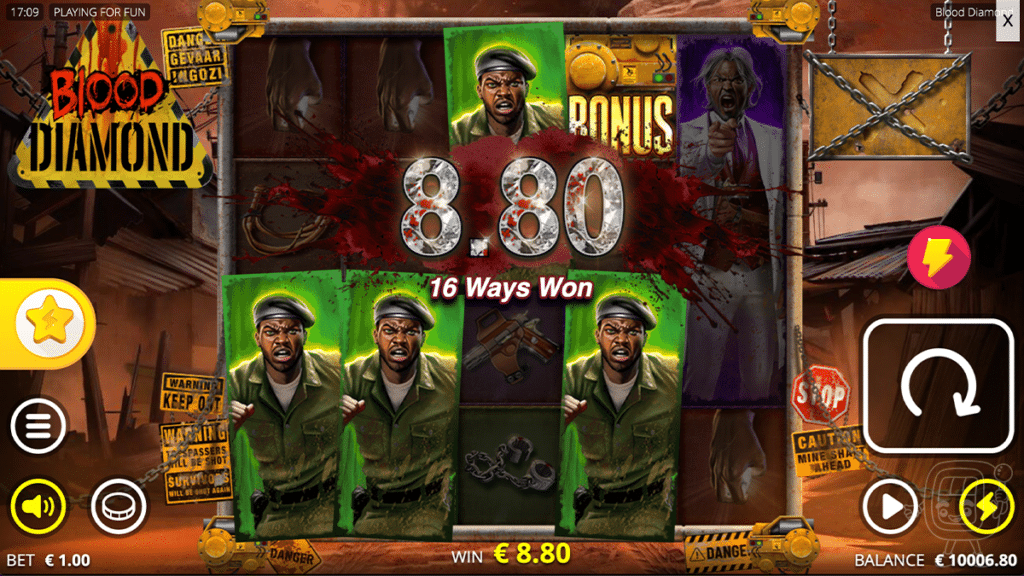blood diamond slot base gameplay