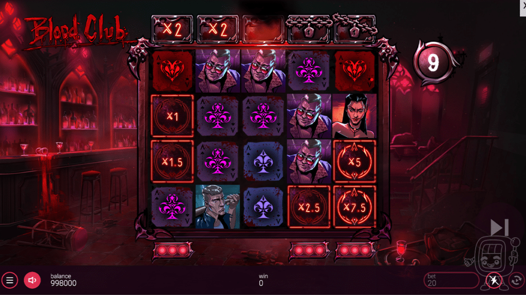 bloodclub slot game bonus feature
