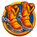 Cartoon Cowboy Boots Symbol