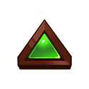 Green Triangular Gem Symbol
