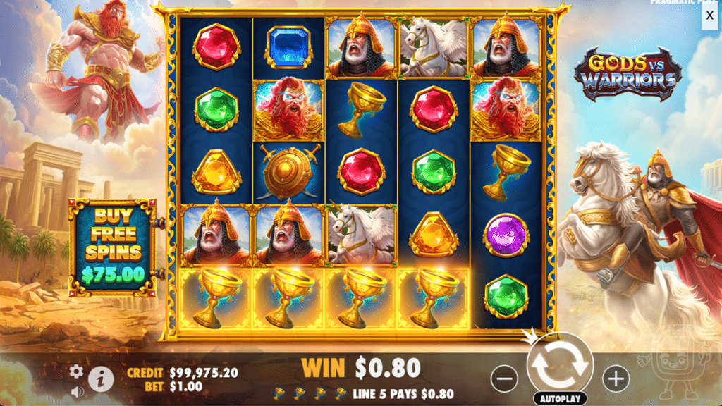 gods vs warriors slot base game
