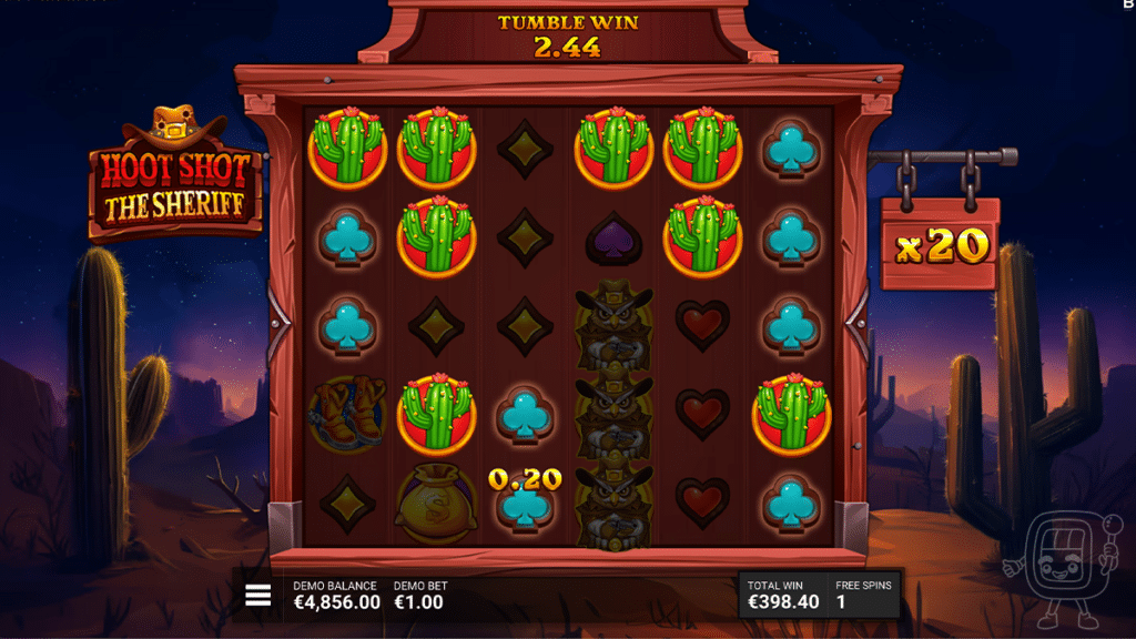 hoot shot the sheriff slot free spins bonus