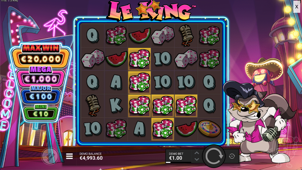 le king slot hacksaw gaming gameplay