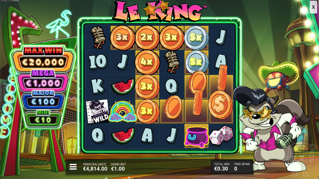 le king slot hacksaw gaming spin city free spins bonus