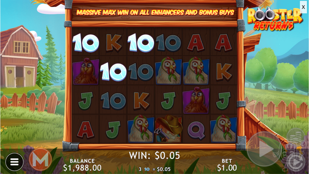 rooster returns slot massive studios gameplay