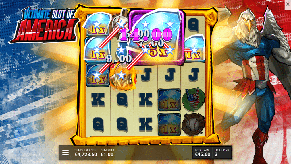 ultimate slot of america red, white, bling bonus