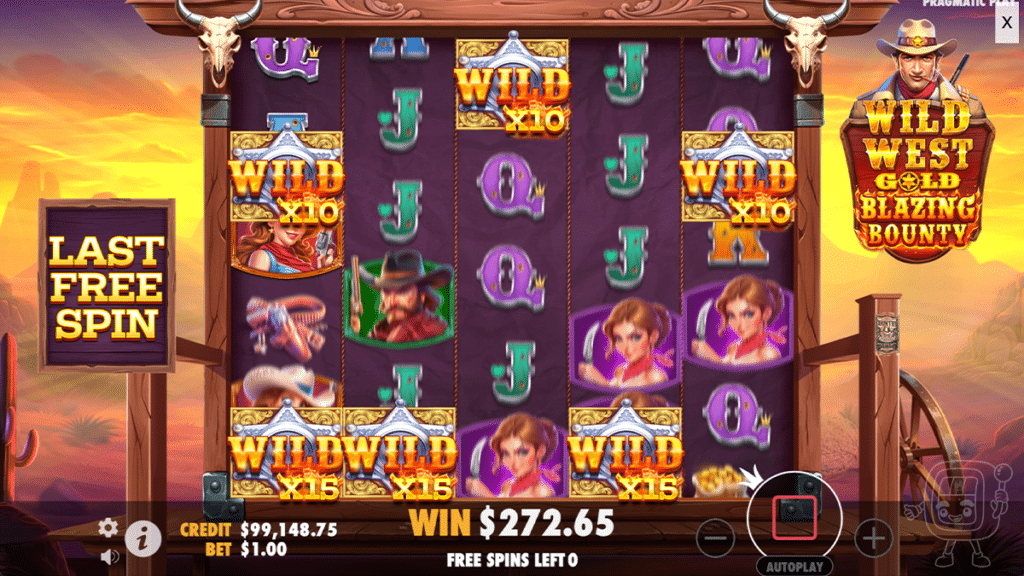 wild west gold blazing bounty slot super bonus