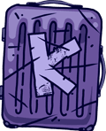 Suitcase with K