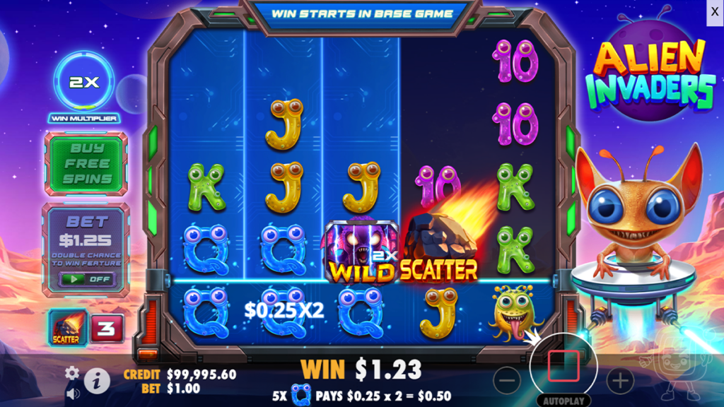 alien invaders slot pragmatic play gameplay