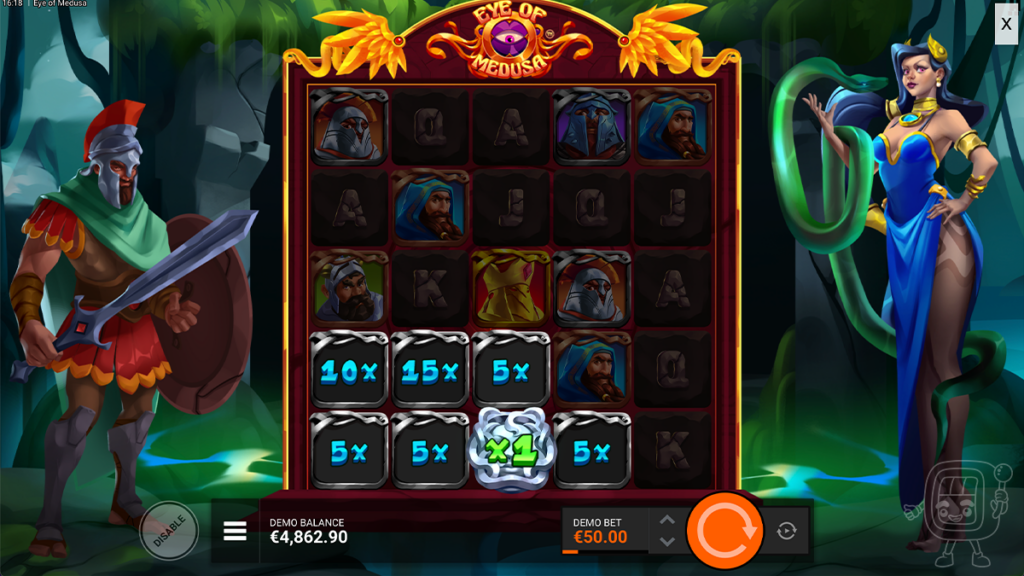 eye of medusa slot mulitpliers