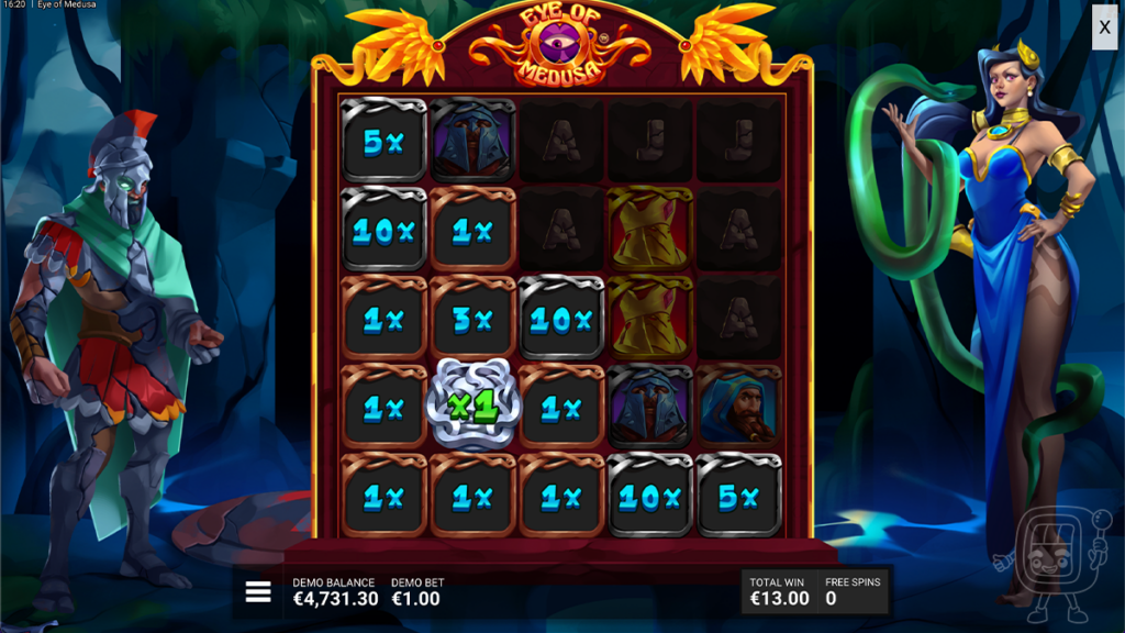 eye of medusa slot snakes and stones free spins bonus