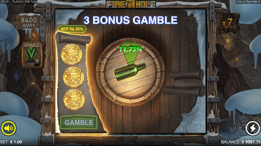 fire in the hole 3 slot nolimit city bonus gamble feature