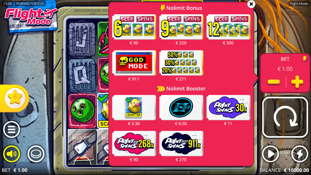 flight mode bonus buy options