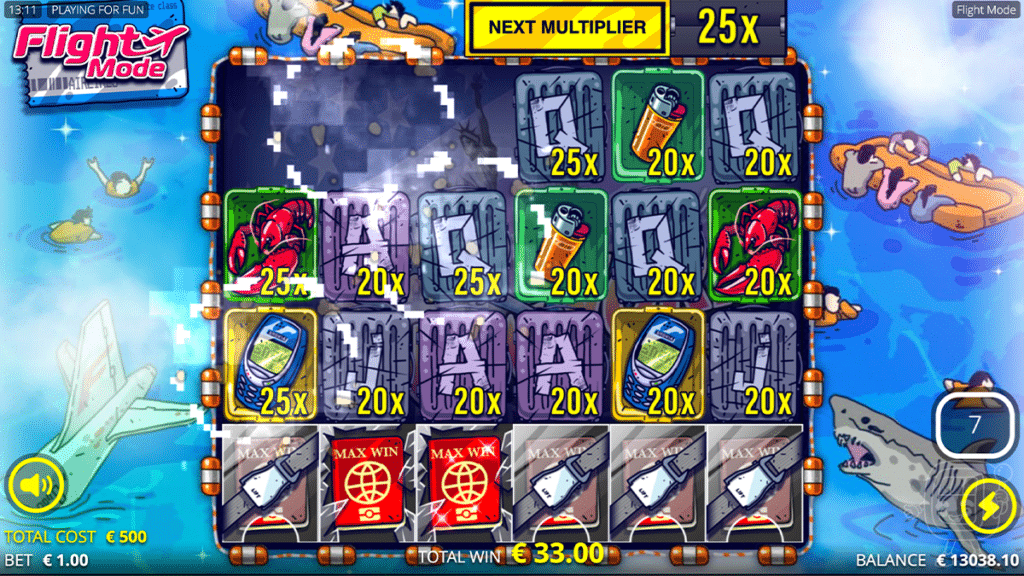flight mode slot nolimit city free spins bonus