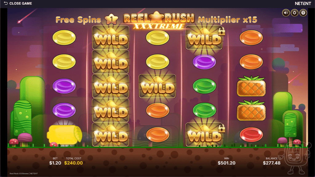 reel rush xxxtreme slot super bonus