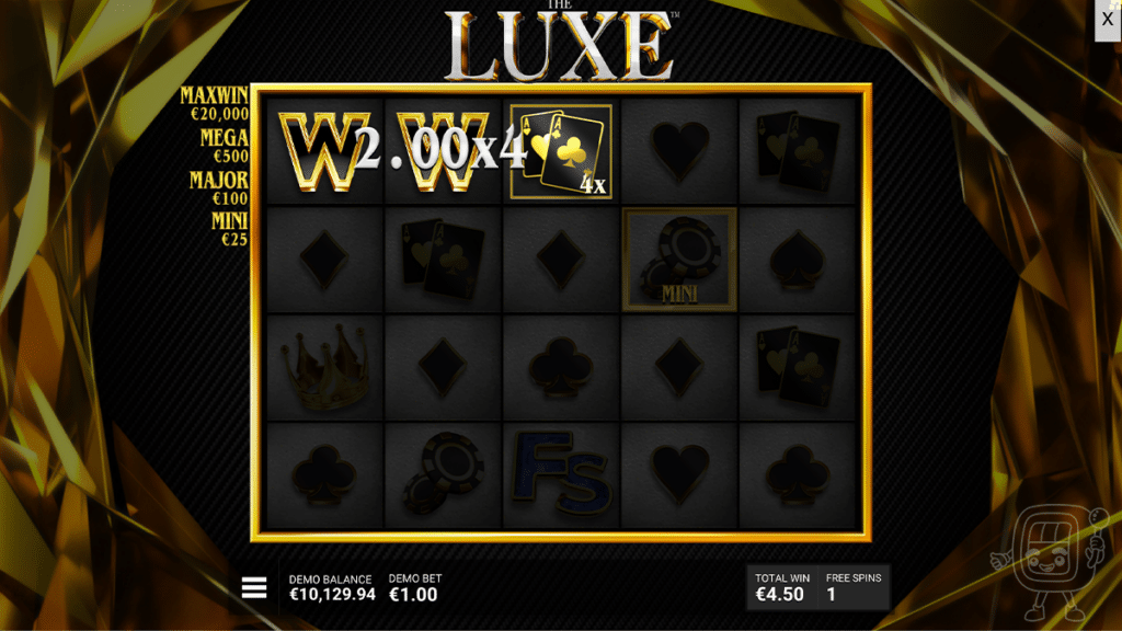 the luxe slot hacksaw gaming free spins bonus