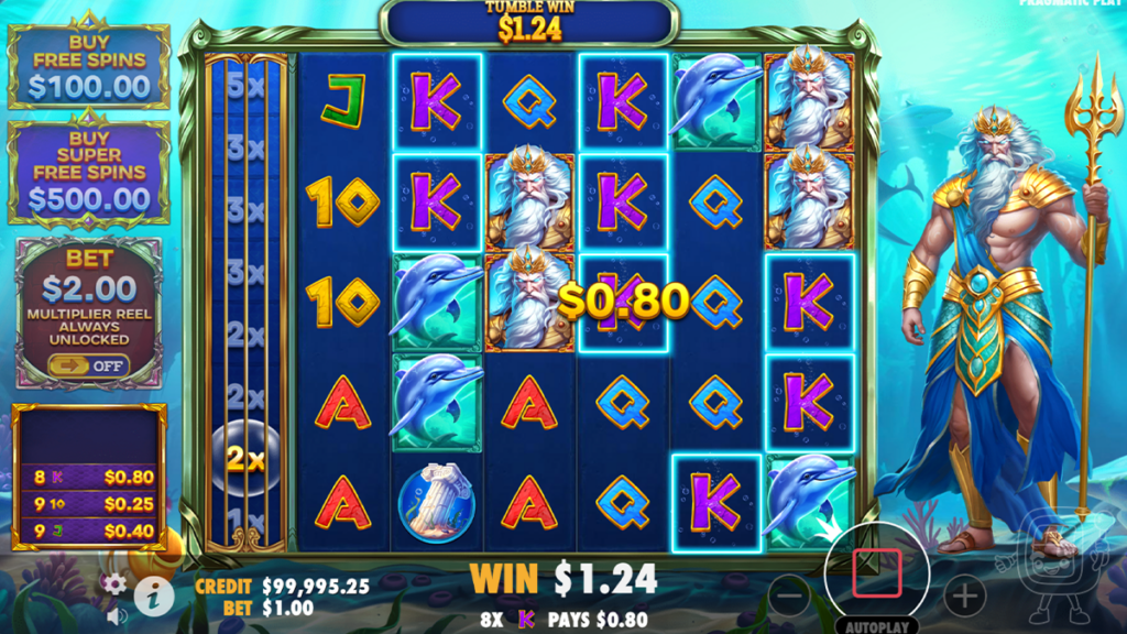 waves of poseidon slot gameplay