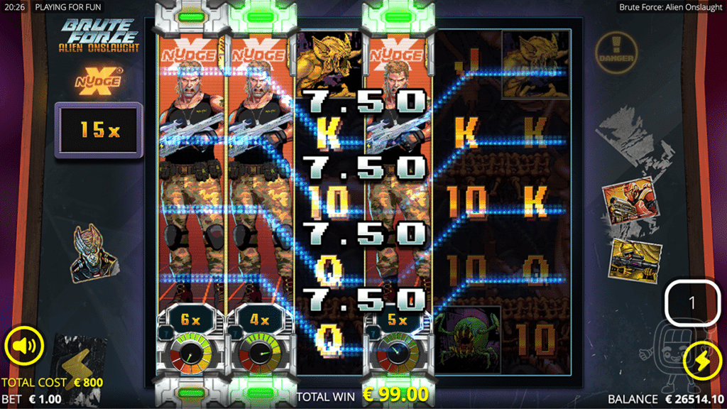 brute force alien onslaught slot super free spins bonus