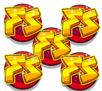 Le Zeus - Image of 5 FS scatter symbols